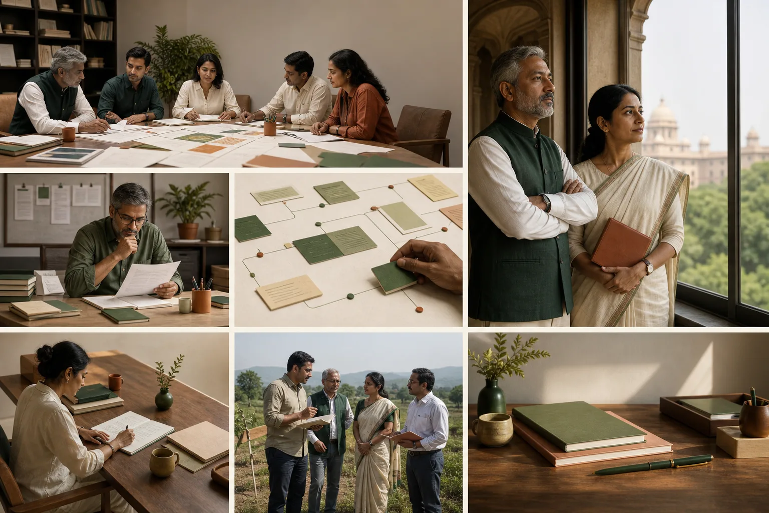 Indian leadership team discussing the audience for an operational guide